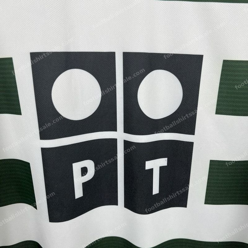 2001/2003 Retro Long Sleeve Sporting Lisbon Home Football Shirt - Detail 5