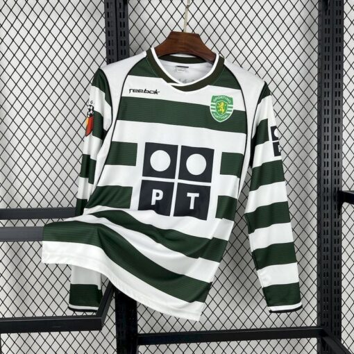 2001/2003 Retro Long Sleeve Sporting Lisbon Home Football Shirt