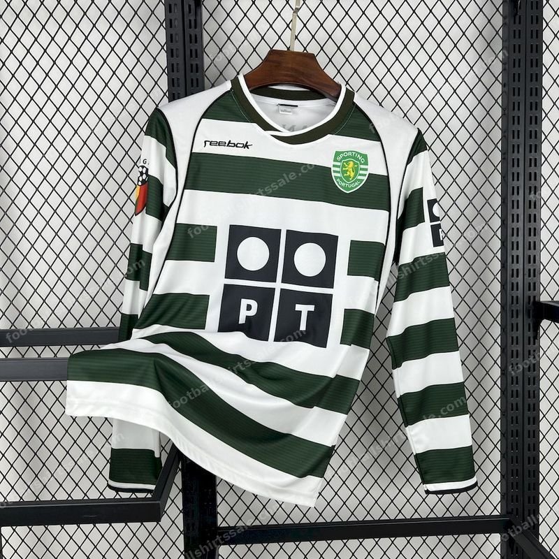 2001/2003 Retro Long Sleeve Sporting Lisbon Home Football Shirt