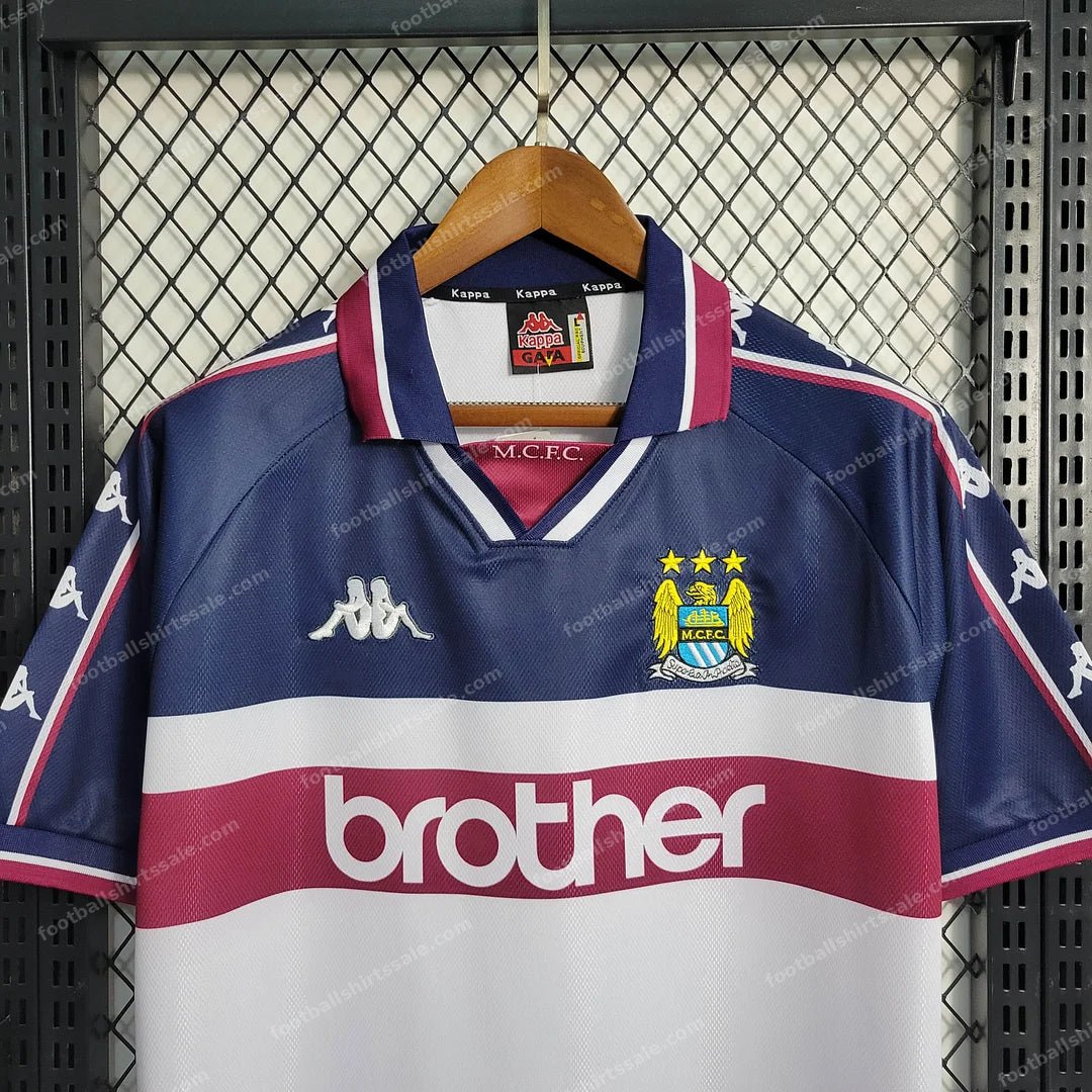 1997/1998 Retro Manchester City Away Football Shirt - Detail 3
