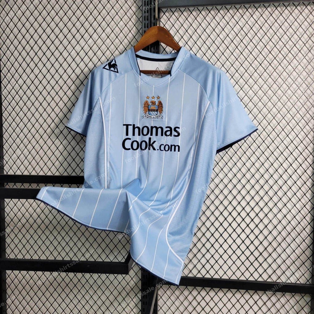 2007/2008 Retro Manchester City Home Football Shirt - Detail 2
