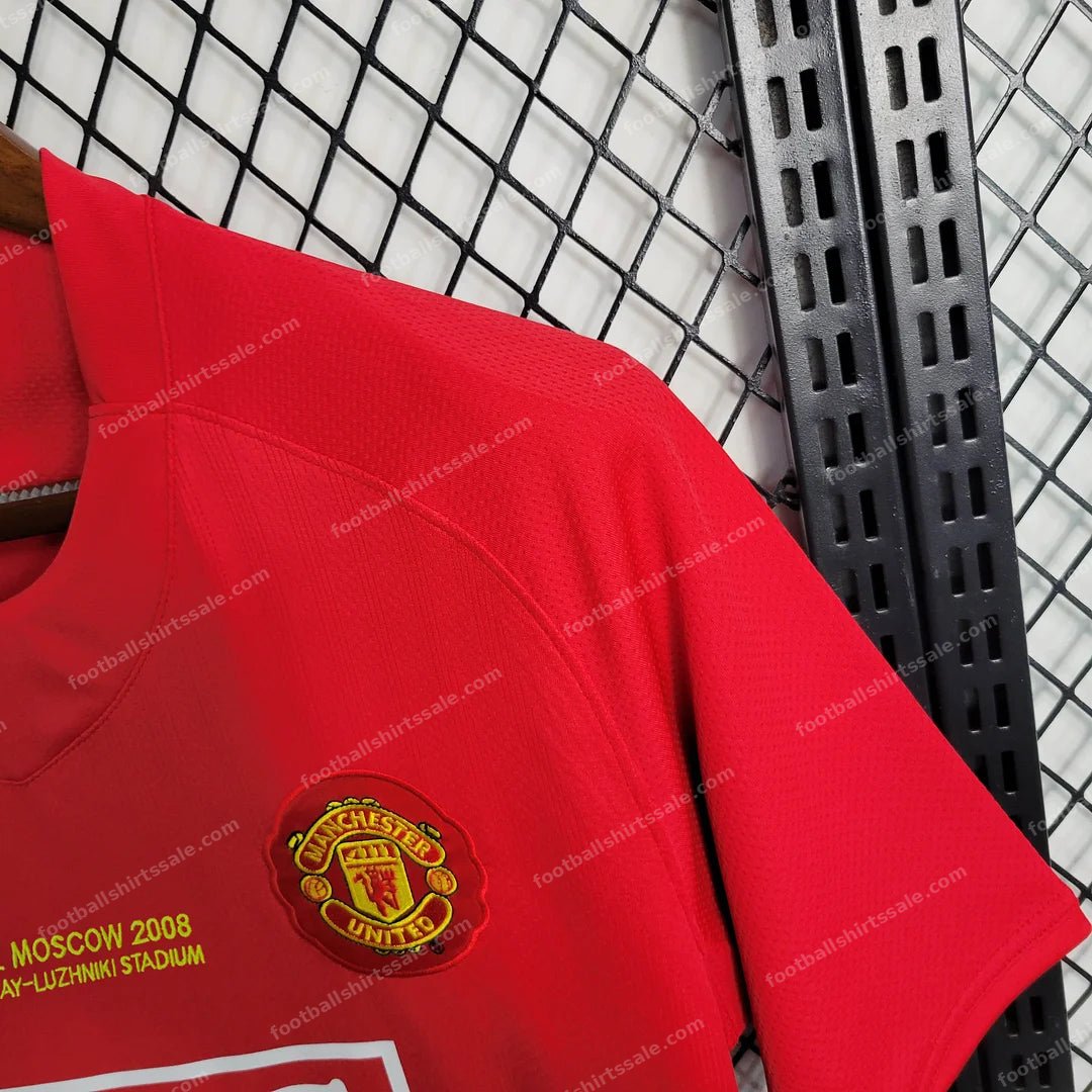 2007/2008 Retro Manchester United Home Champions League Edition Football Shirt - Detail 11