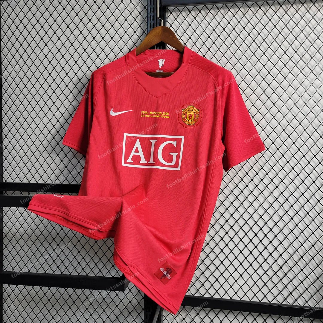 2007/2008 Retro Manchester United Home Champions League Edition Football Shirt - Detail 2