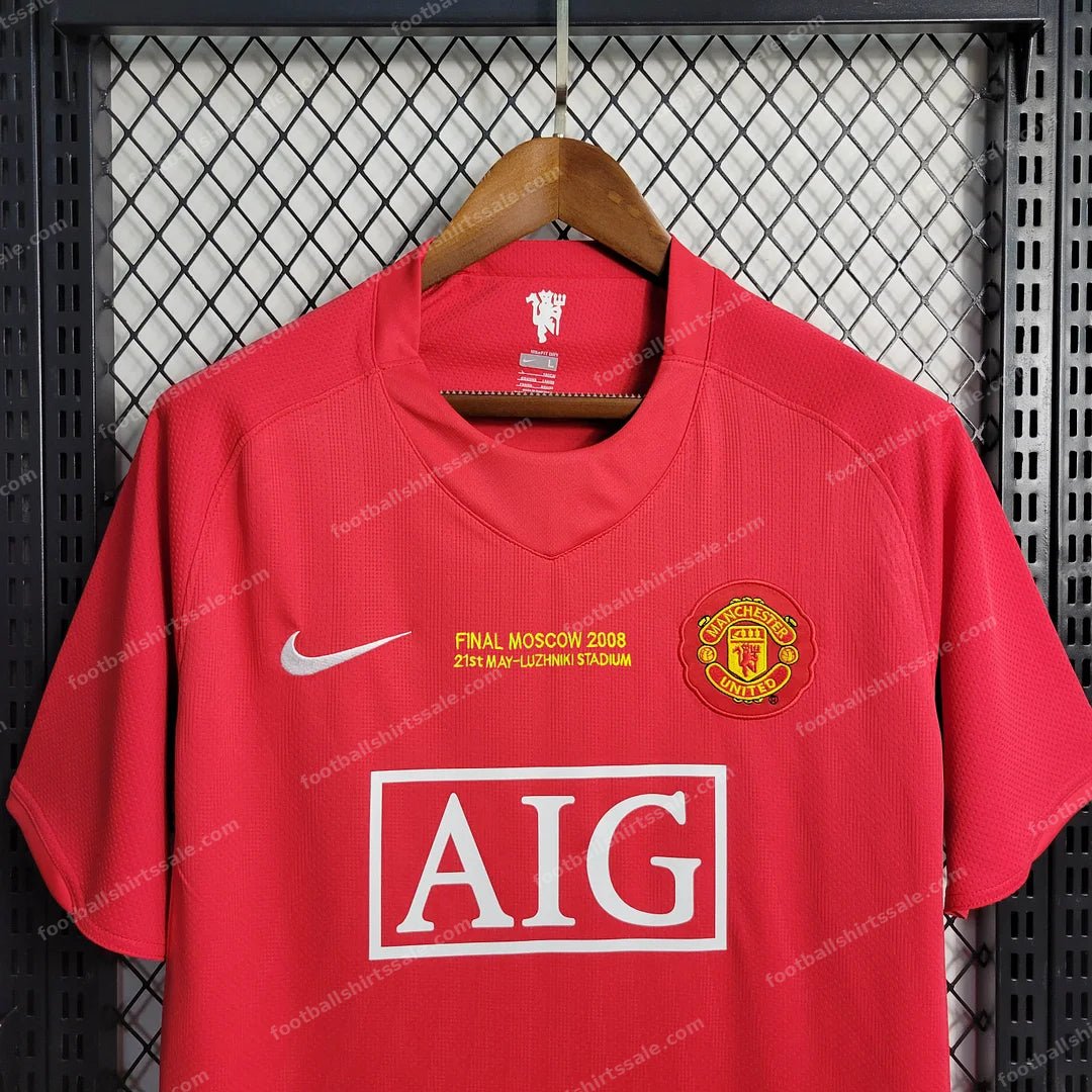2007/2008 Retro Manchester United Home Champions League Edition Football Shirt - Detail 3