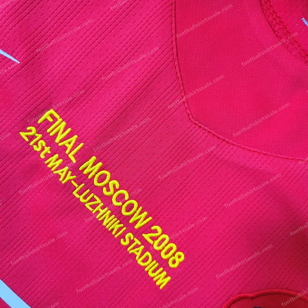 2007/2008 Retro Manchester United Home Champions League Edition Football Shirt - Detail 6