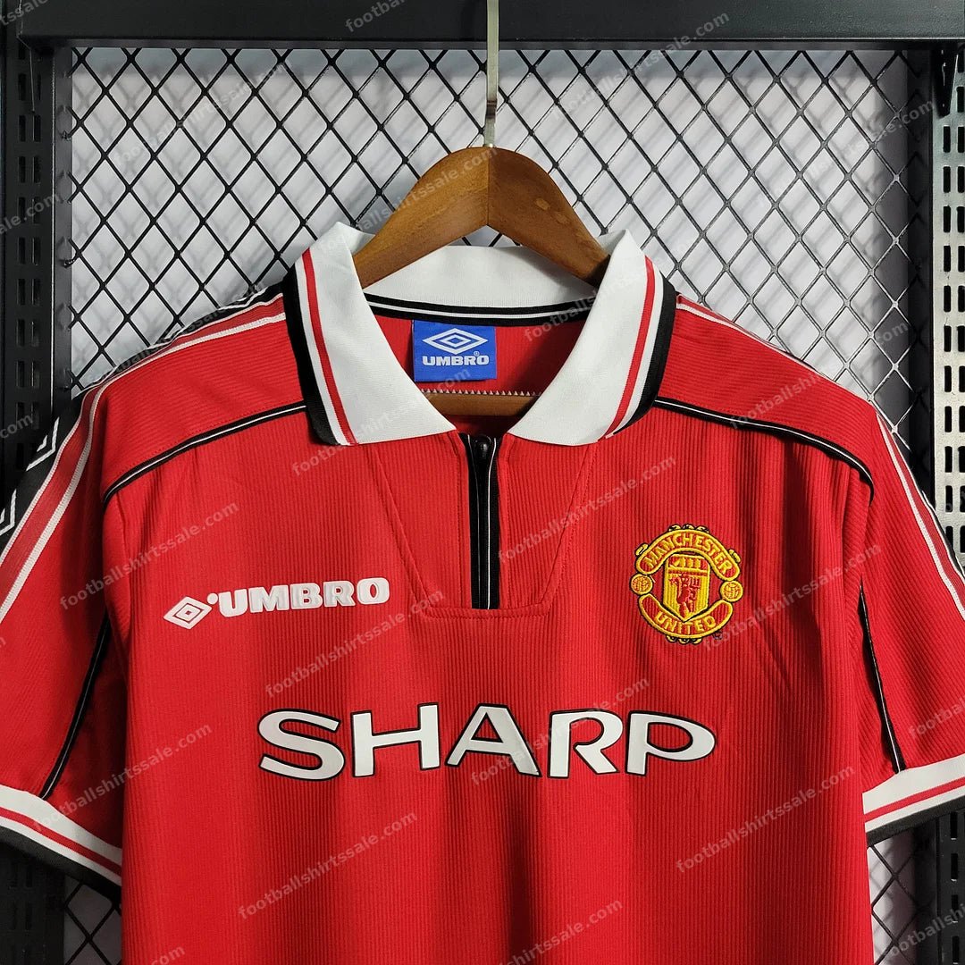 1998/1999 Retro Manchester United Home Football Shirt 1:1 Thai Quality - Detail 3