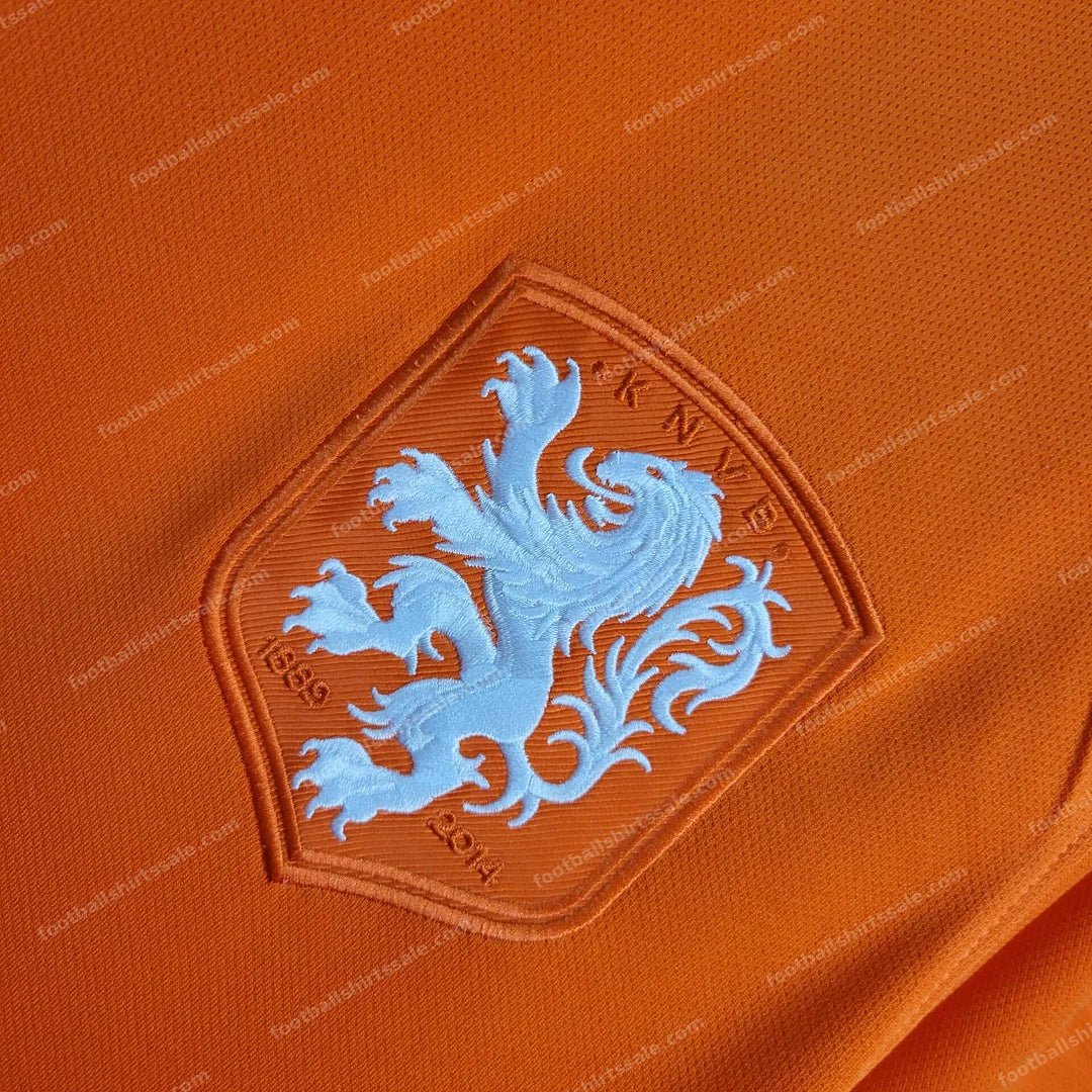 2014 Retro Netherlands Home Football Shirt - Detail 3