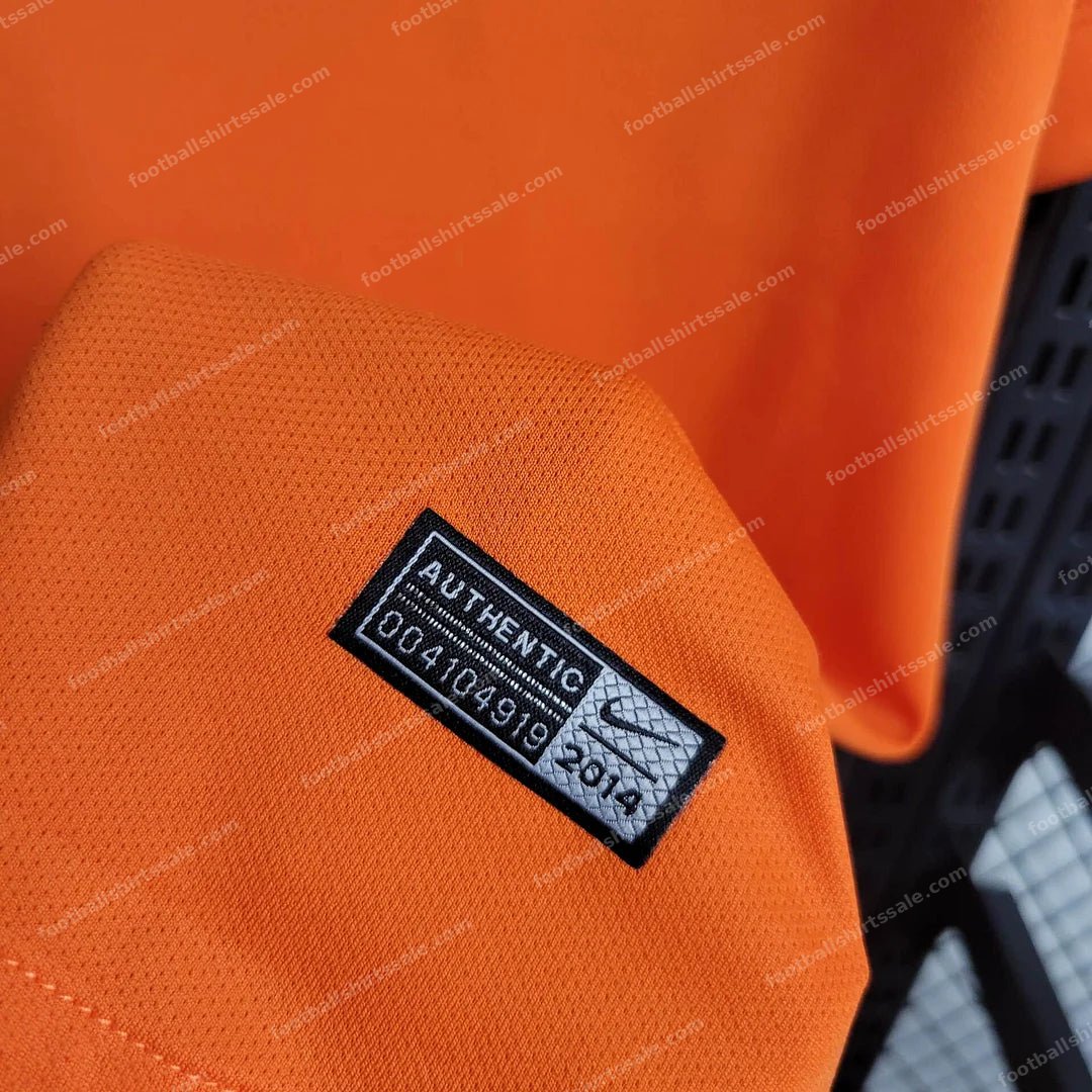 2014 Retro Netherlands Home Football Shirt - Detail 4