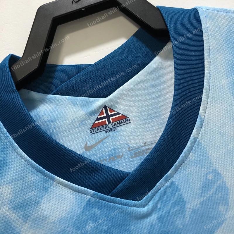 2020-2021 Retro Norway National Team Away Football Shirt - Detail 2