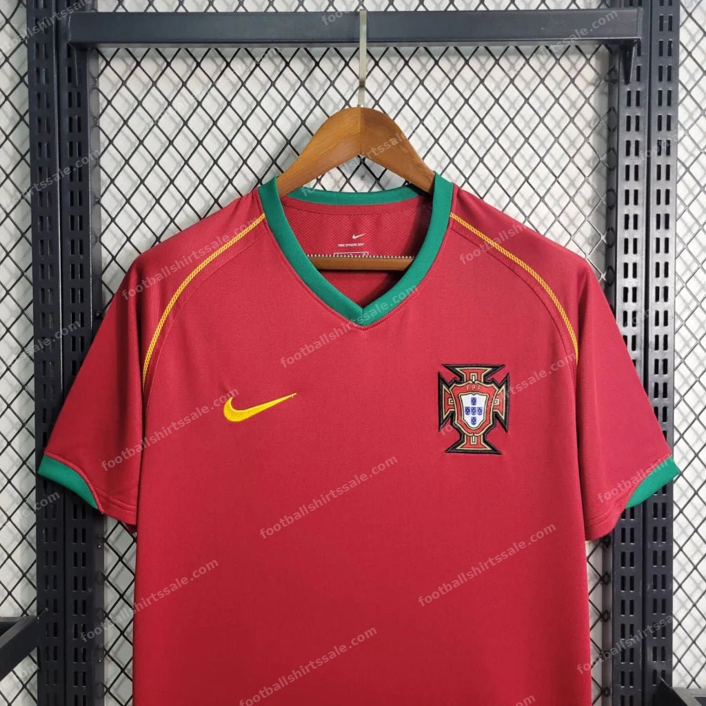 2006 Retro Portugal Home Football Shirt - Detail 3