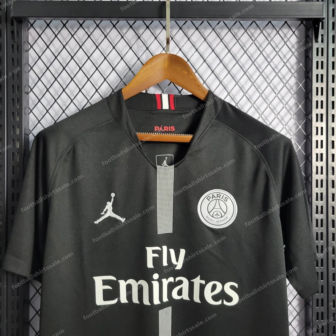 2018/2019 Retro Psg Paris Saint-Germain Black Soccer Jersey - Detail 3