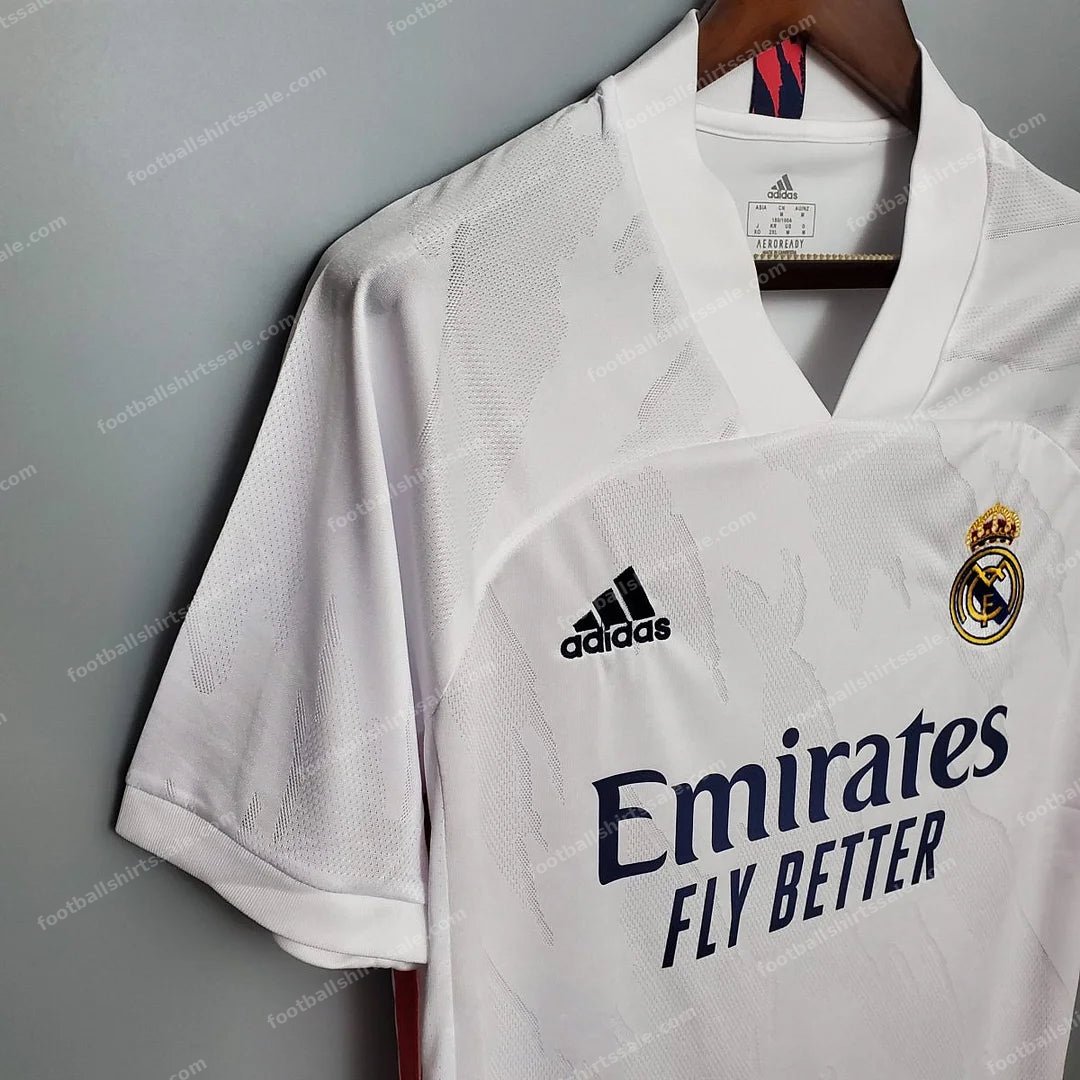 2020/2021 Retro Real Madrid Home Football Shirt - Detail 4