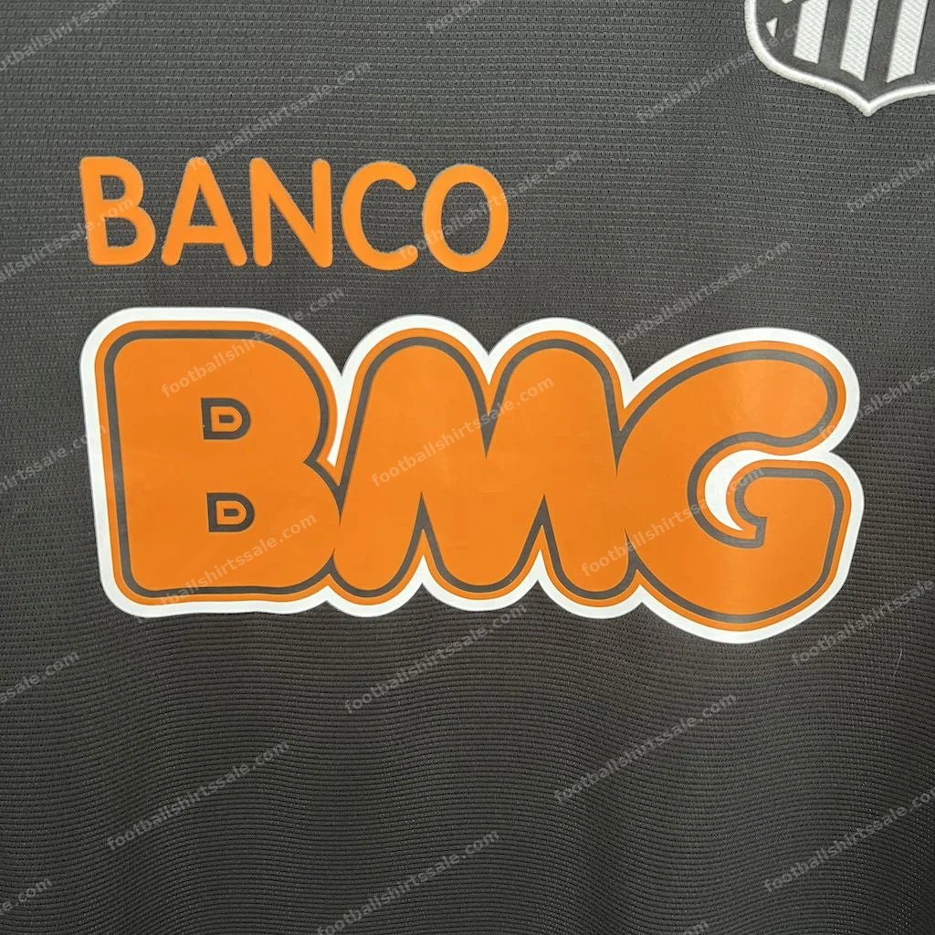 2011/2012 Retro Santos Away Black Football Shirt - Detail 4