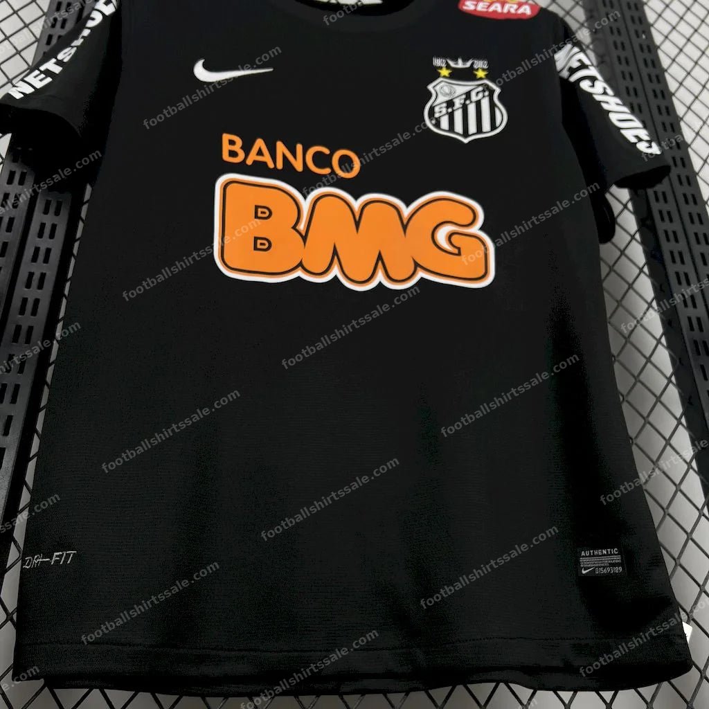2011/2012 Retro Santos Away Black Football Shirt - Detail 5