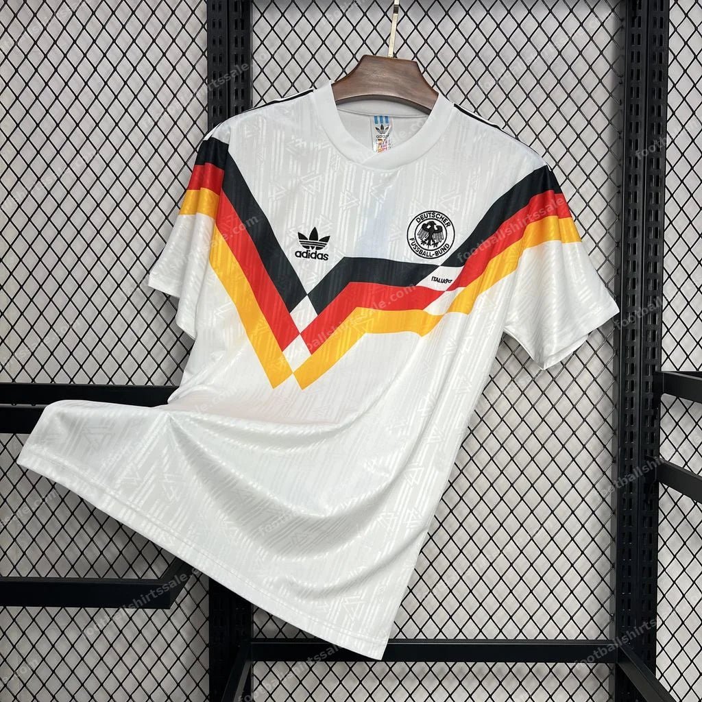 1990 Retro Soccer Jersey Germany Home - Detail 1