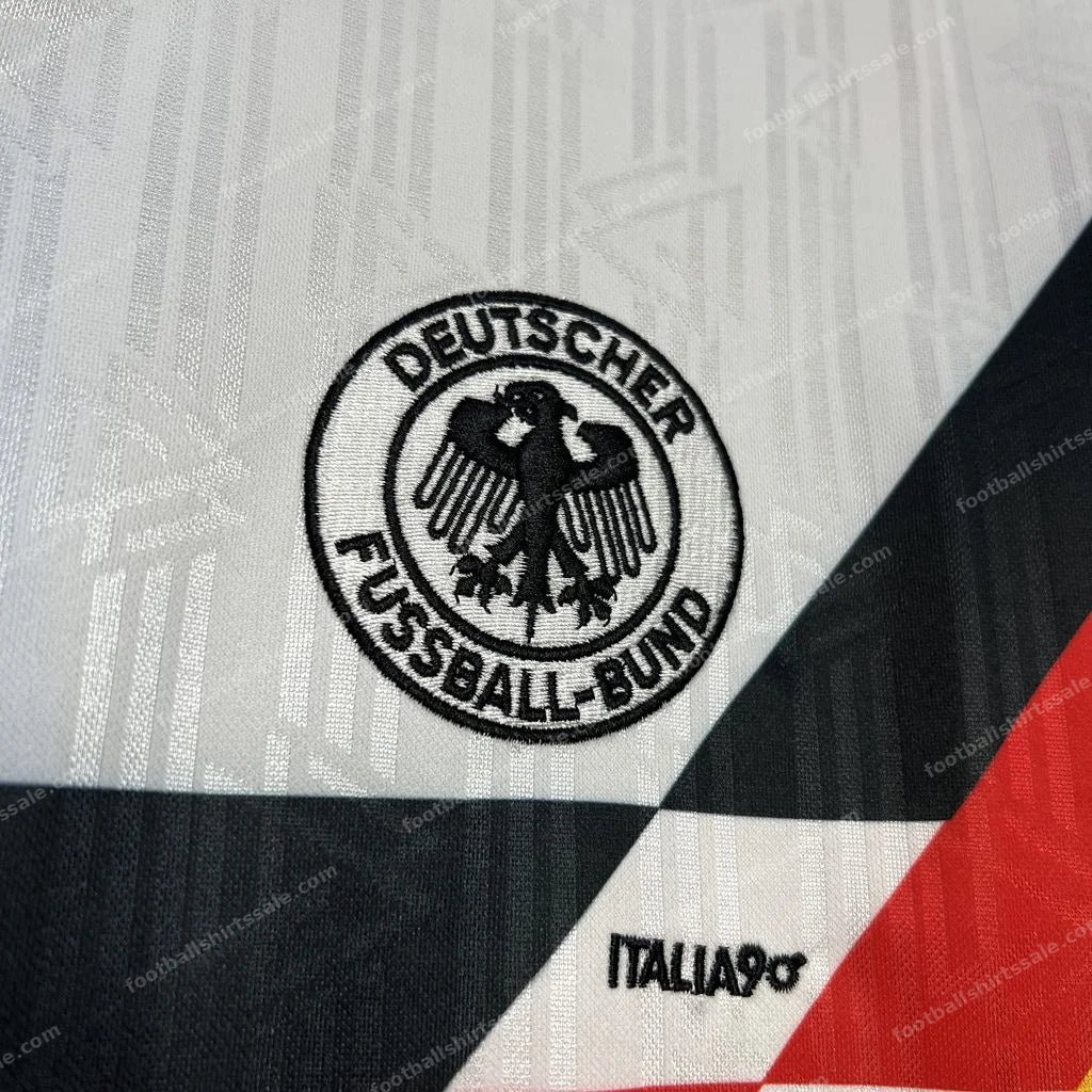 1990 Retro Soccer Jersey Germany Home - Detail 4