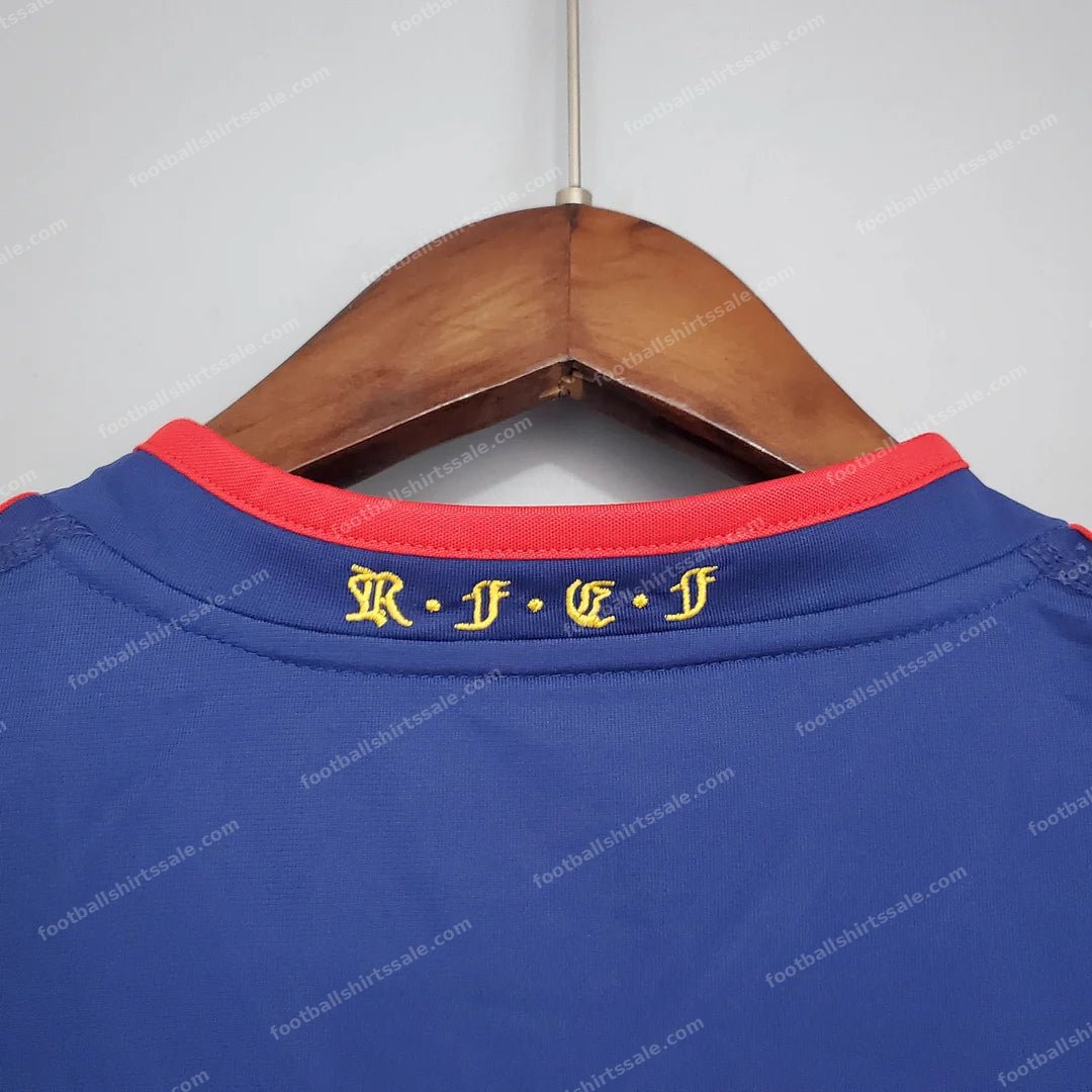 2010 Retro Spain Away Soccer Shirt - Detail 4