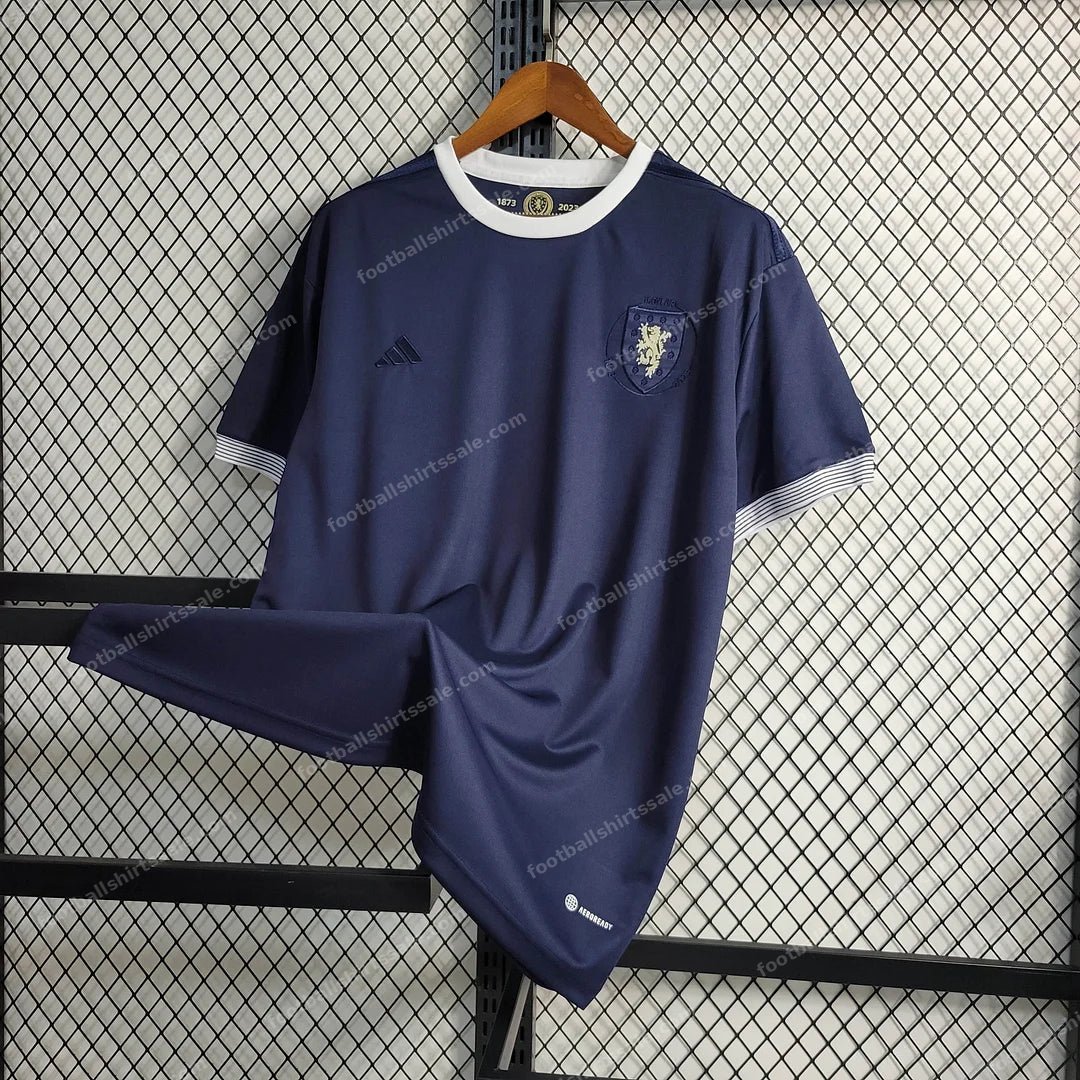 2023 Scotland 150th Anniversary Edition Navy Blue Football Shirt - Detail 2