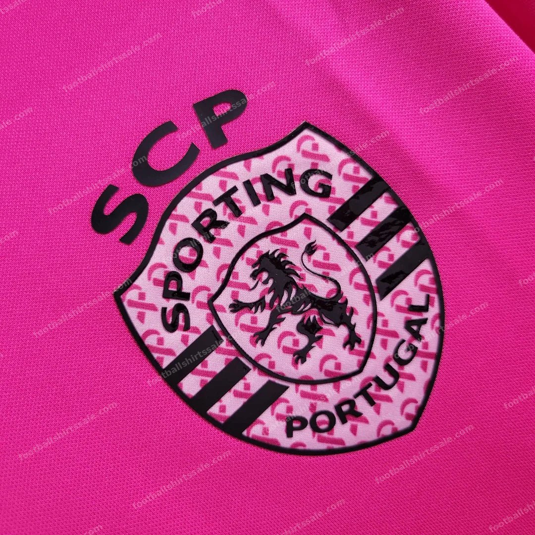 2024/2025 Sporting Lisbon Pink October Football Shirt - Detail 2