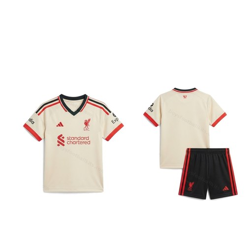 Liverpool Away Kids Football Kit 25/26