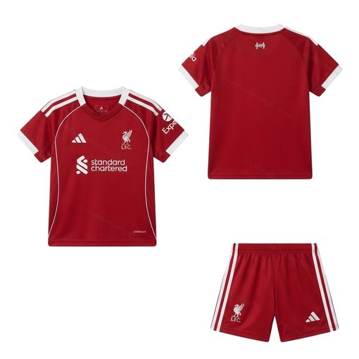 Liverpool Home Kids Football Kit 25/26