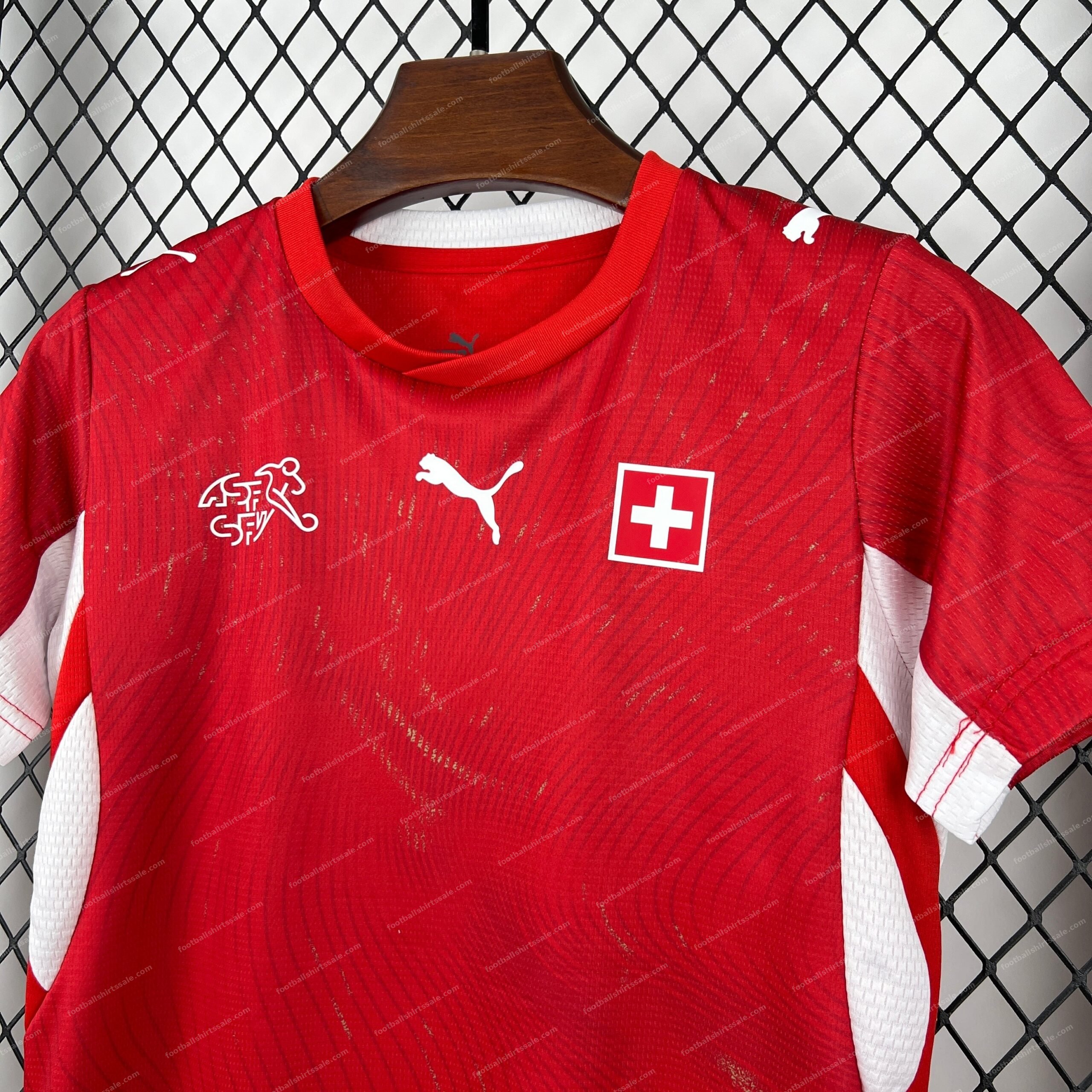 2026 Switzerland Home World Cup Football Jersey Kids Size - Detail 2