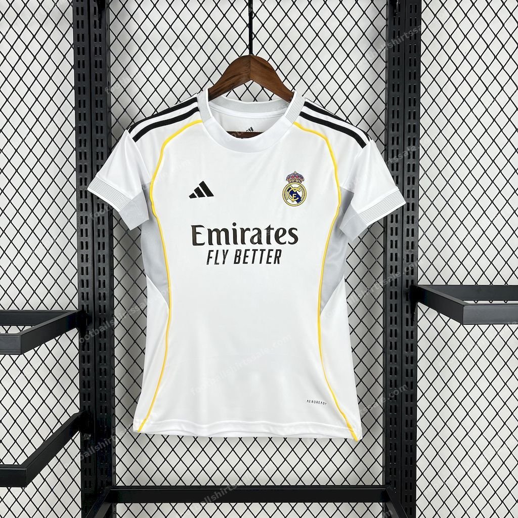 Womens 2025/2026 Real Madrid Home Football Shirt
