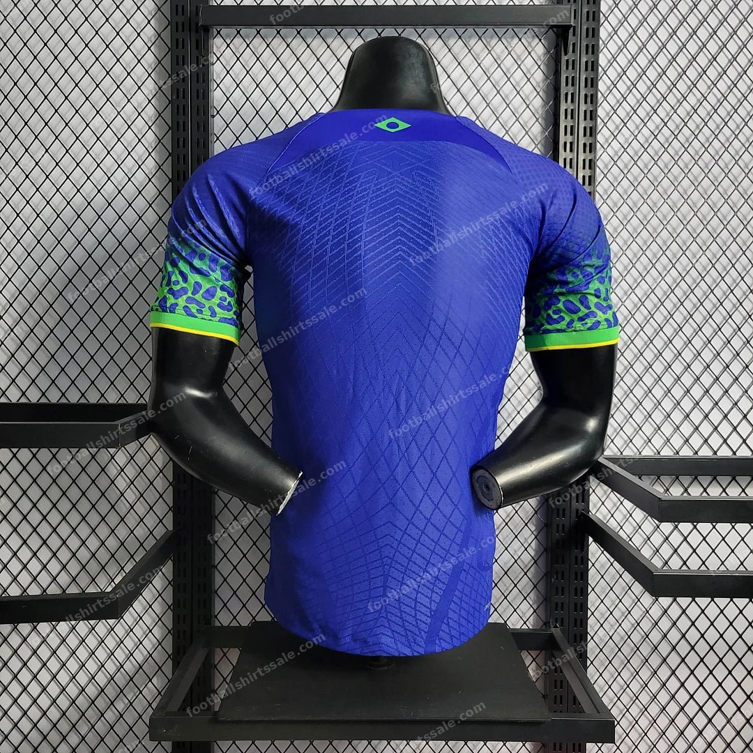 2022 World Cup Brazil Away Soccer Jersey – Player Version - Detail 1