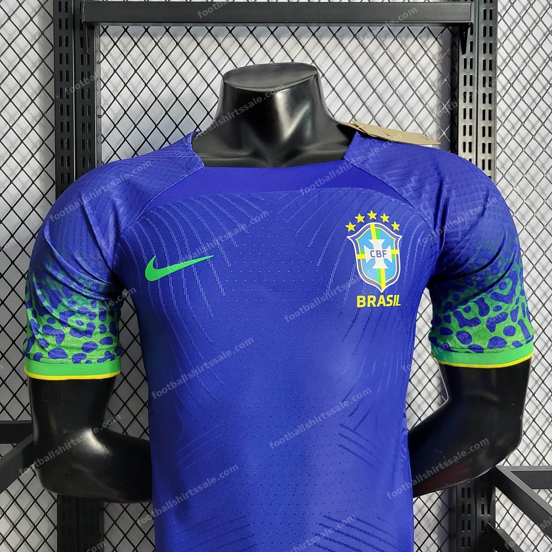 2022 World Cup Brazil Away Soccer Jersey – Player Version - Detail 2