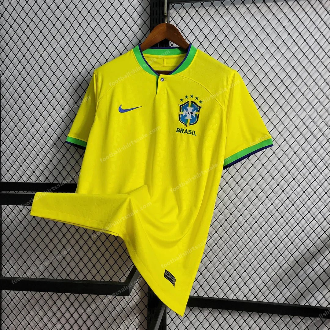 2022 World Cup Brazil Home Soccer Jersey - Detail 2