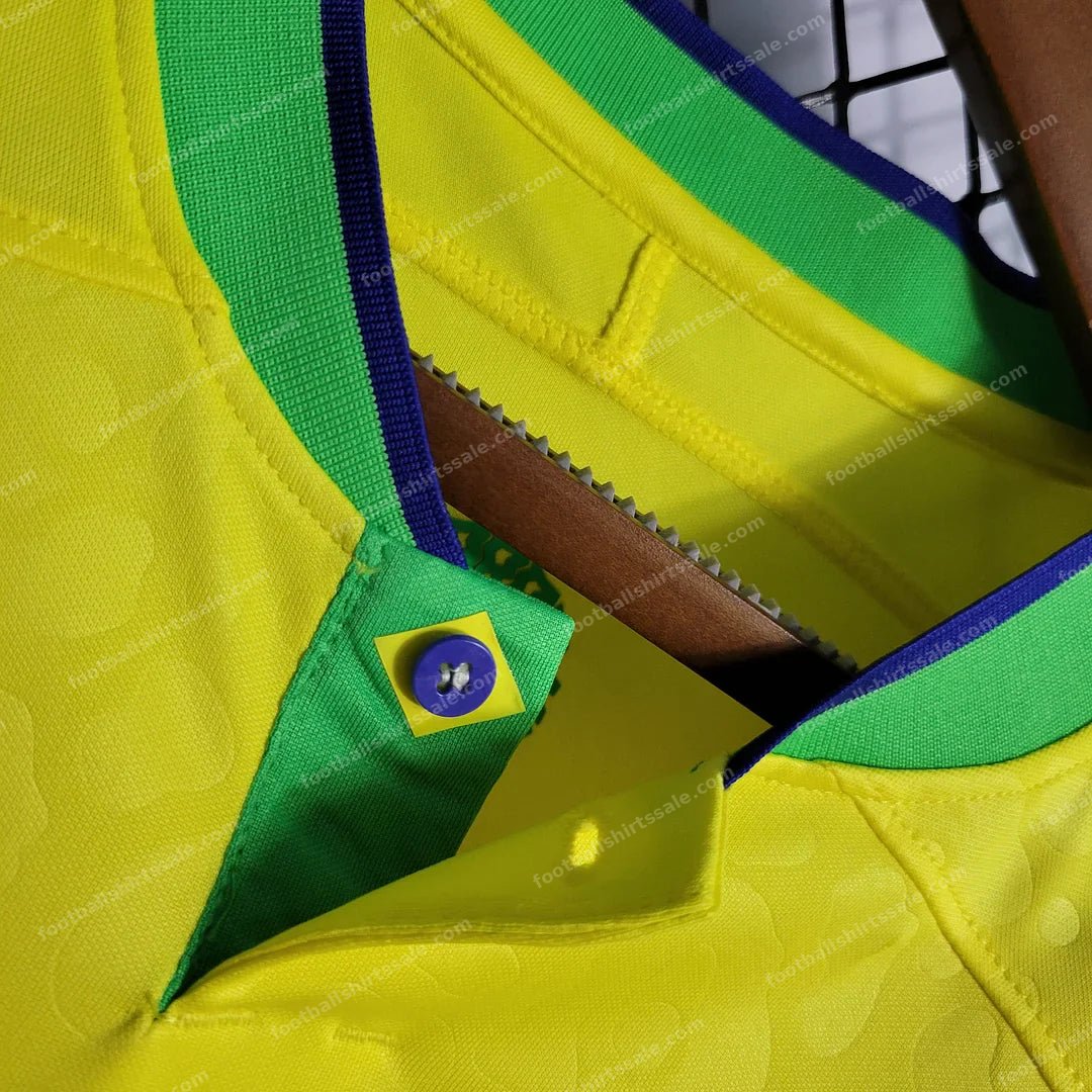 2022 World Cup Brazil Home Soccer Jersey - Detail 4