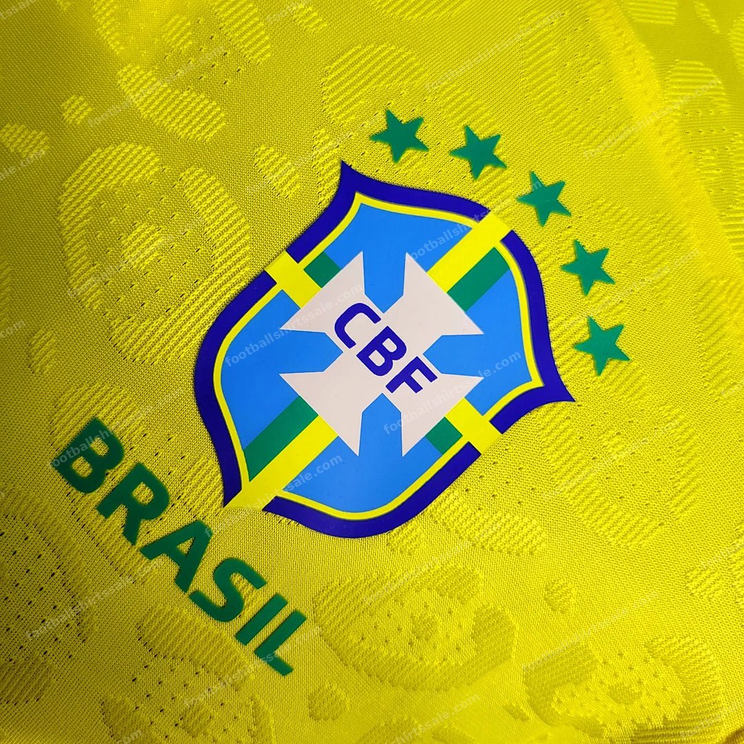 2022 World Cup Brazil Home Soccer Jersey – Player Version - Detail 4