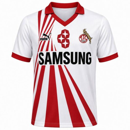 Retro Fc Koln Home Shirt 90 91