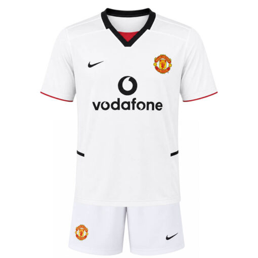 Retro Manchester United Away Kids Kit 02 03