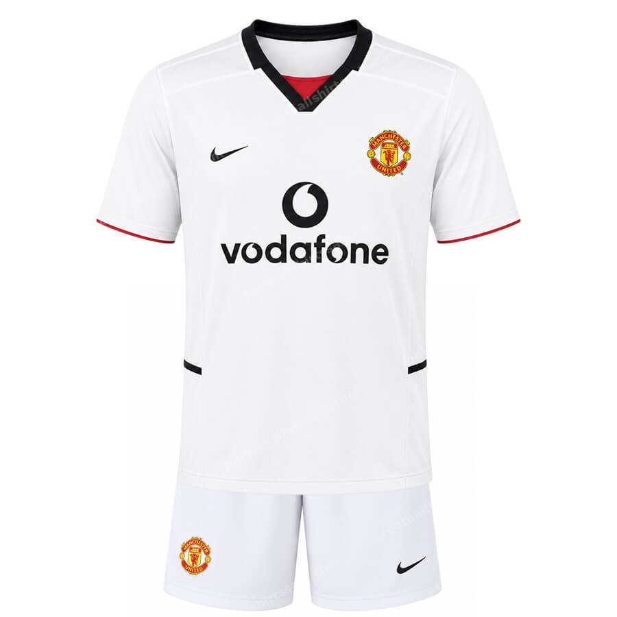 Retro Manchester United Away Kids Kit 02 03