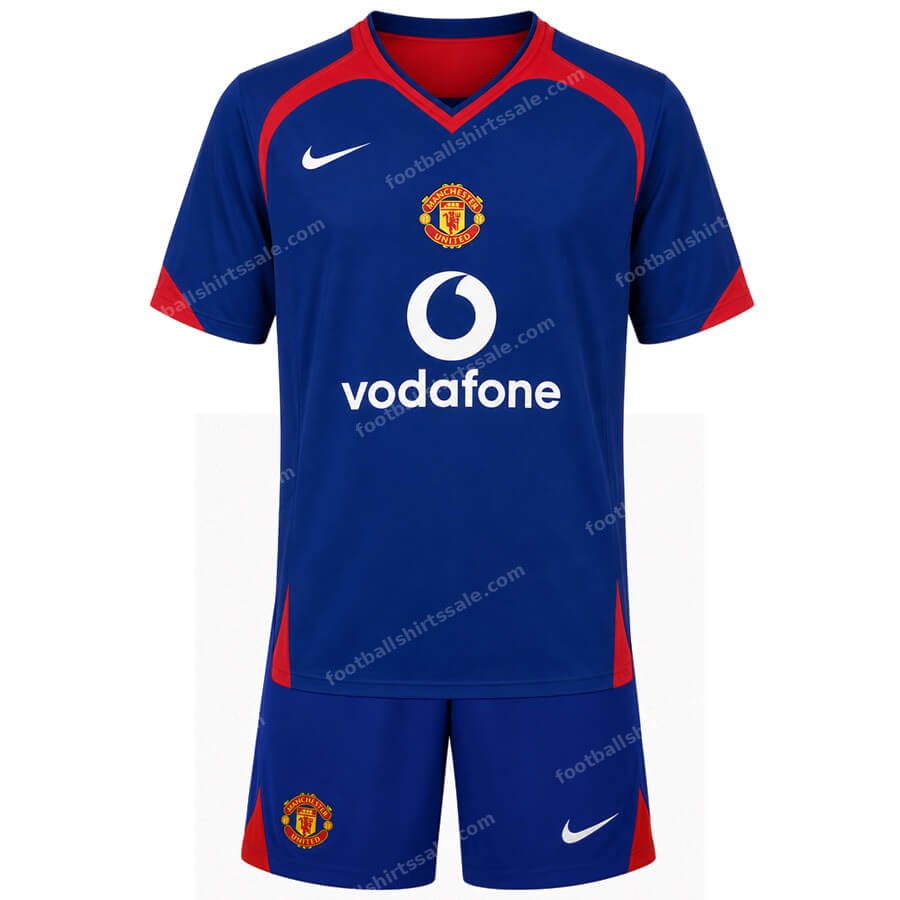 Retro Manchester United Away Kids Kit 05 06