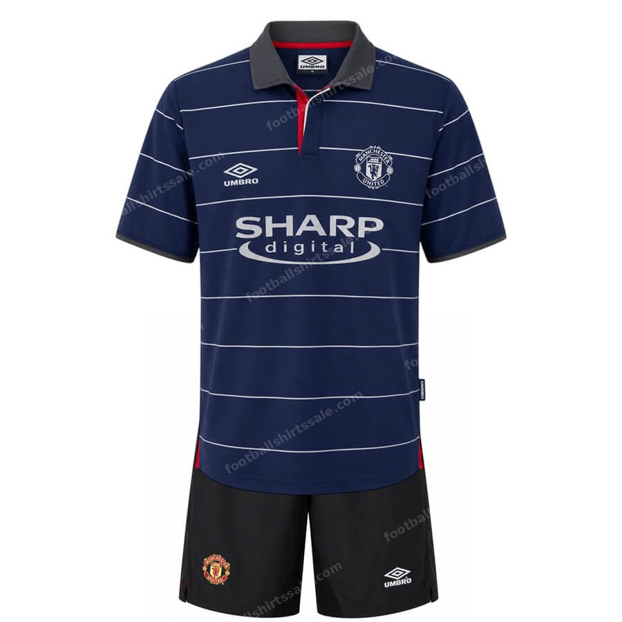 Retro Manchester United Away Kids Kit 99 00