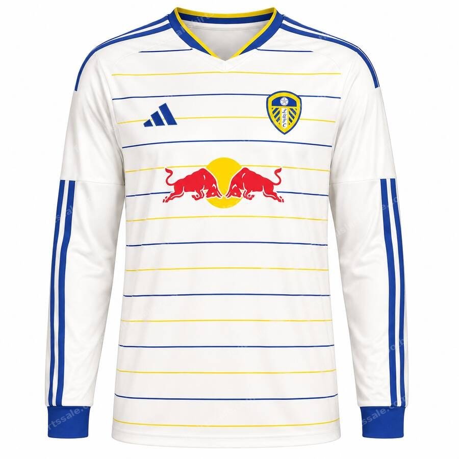 Leeds United Home Long Sleeve Football Shirt