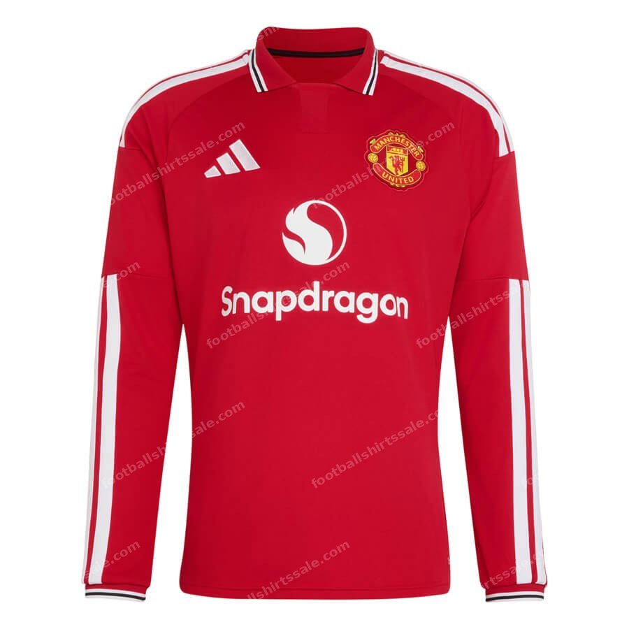 Manchester United Home Long Sleeve Football Shirt