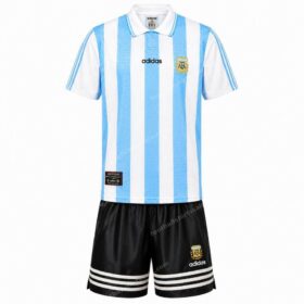 Argentina Retro Home Kids Football Kit 1994