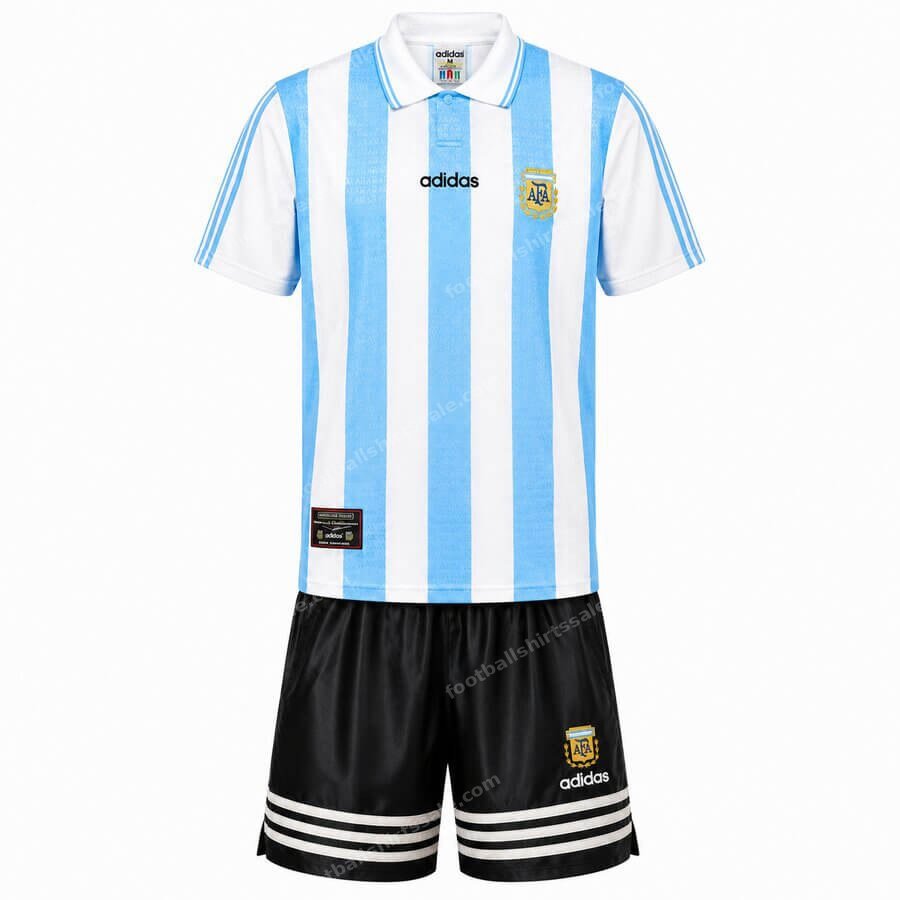 Argentina Retro Home Kids Football Kit 1994