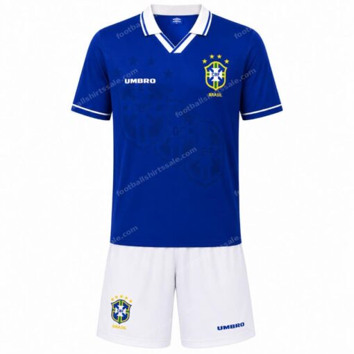 Brazil Retro Away Kids Football Kit 1996