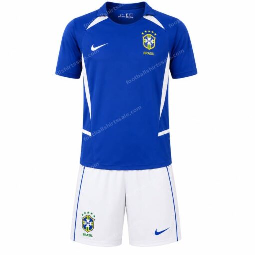 Brazil Retro Away Kids Football Kit 2002