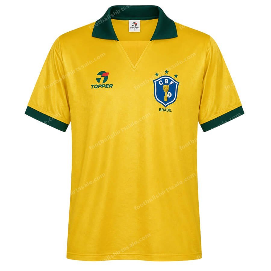 Retro Brazil Home Football Shirt 1988