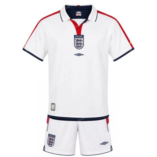England Retro Home Kids Football Kit 2004