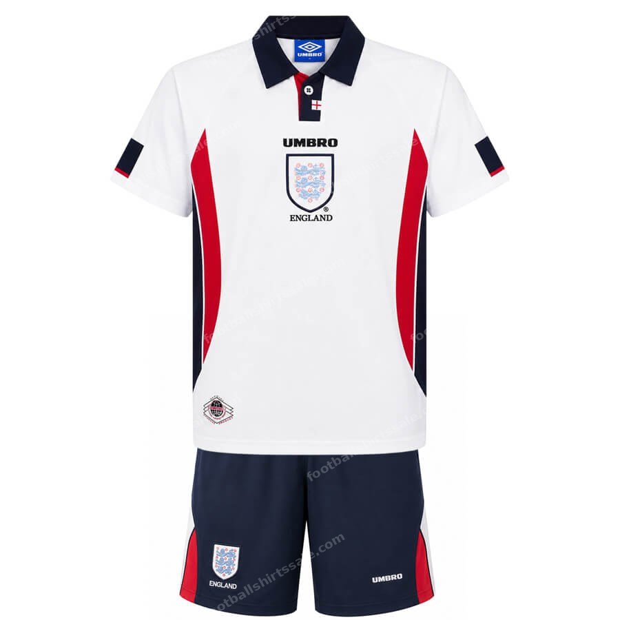 Retro England Home Kids Football Kit 1998