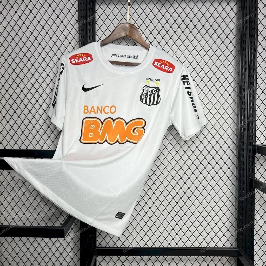 2011/2012 Retro Santos White Football Shirt - Image 2