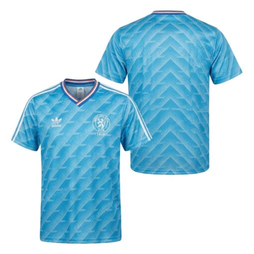 Netherlands Retro Away Netherland Football Shirt 1988 Front and Back View