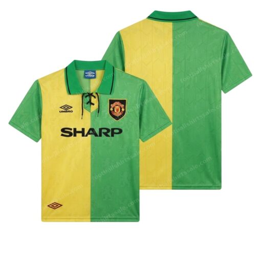Manchester United Retro Third Football Shirt 92/94 Front and Back View