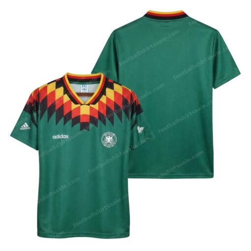 Germany Retro Away Football Shirt 1994 Front and Back View